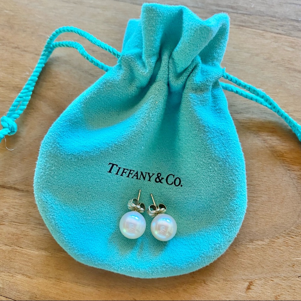 Tiffany & Co. Ziegfeld Collection Pearl Earrings Silver